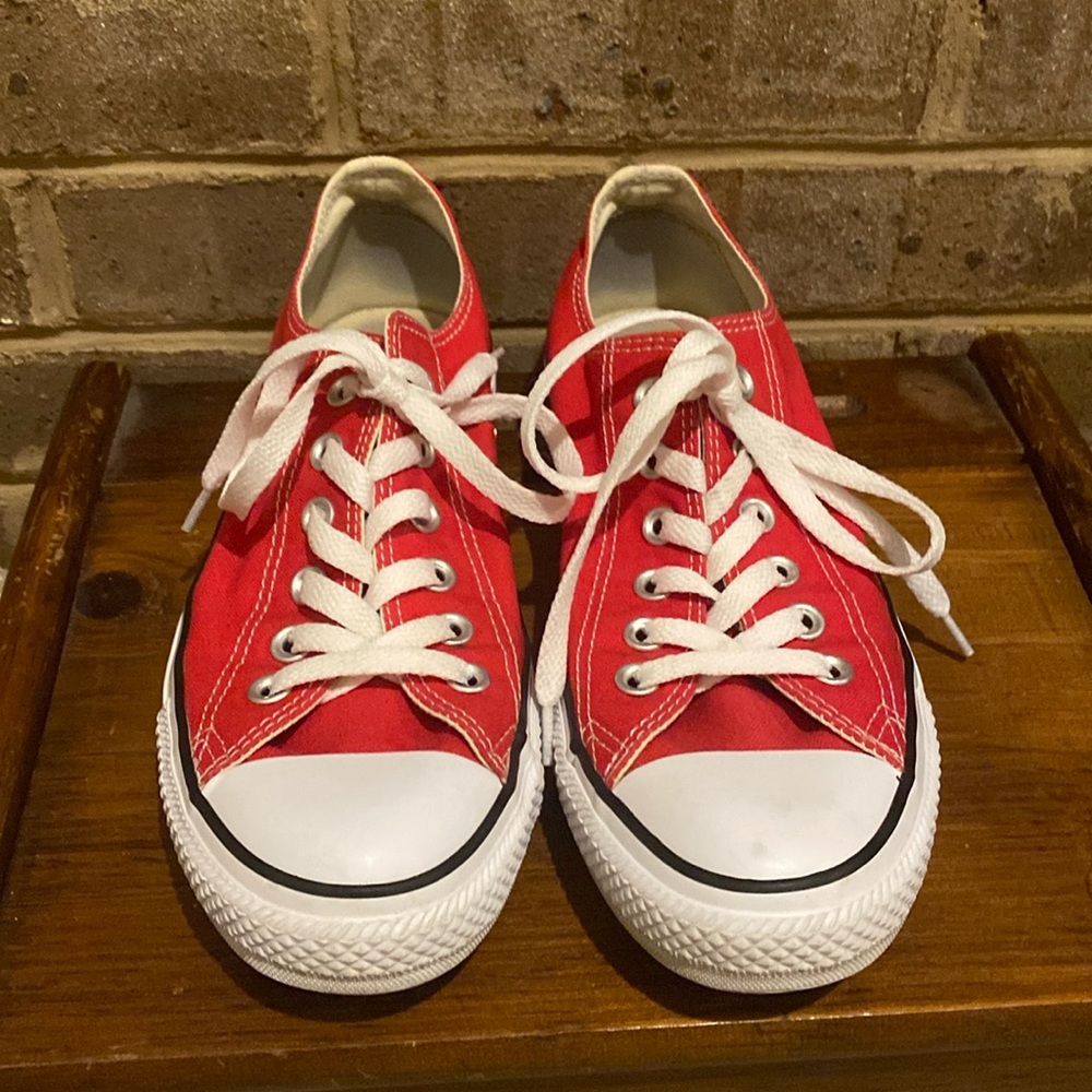 Red Converse shoes